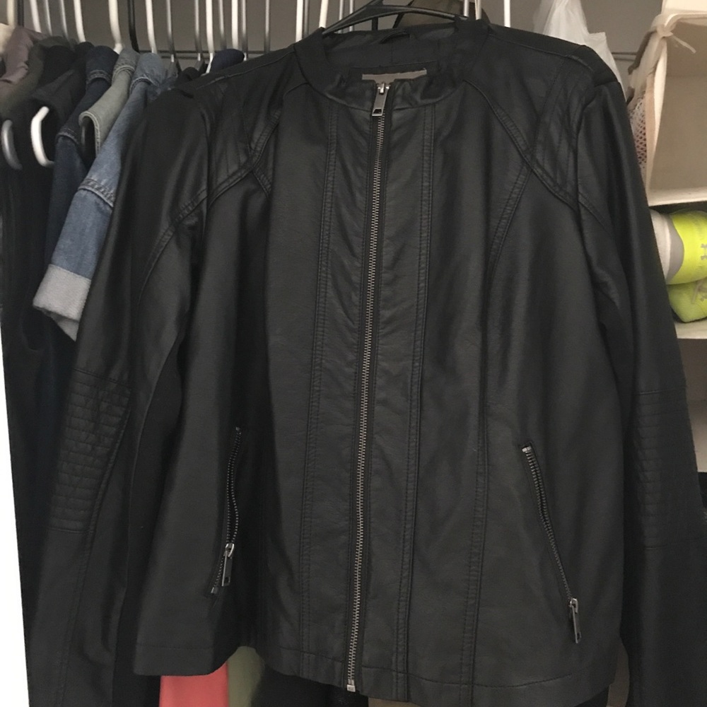 Fake leather jacket